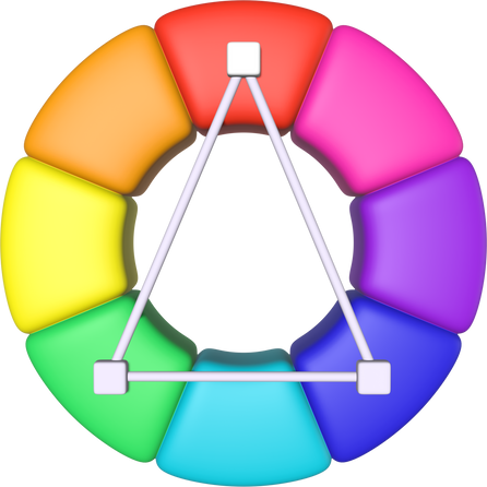 3D Color Wheel Illustration